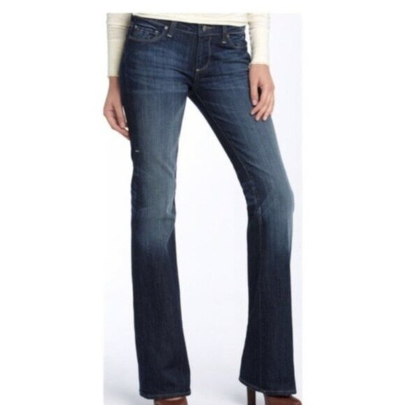 Paige Hollywood Hills Bootcut Jeans Premium Denim Womens Size 28 Blue Stretch Co - Picture 1 of 8